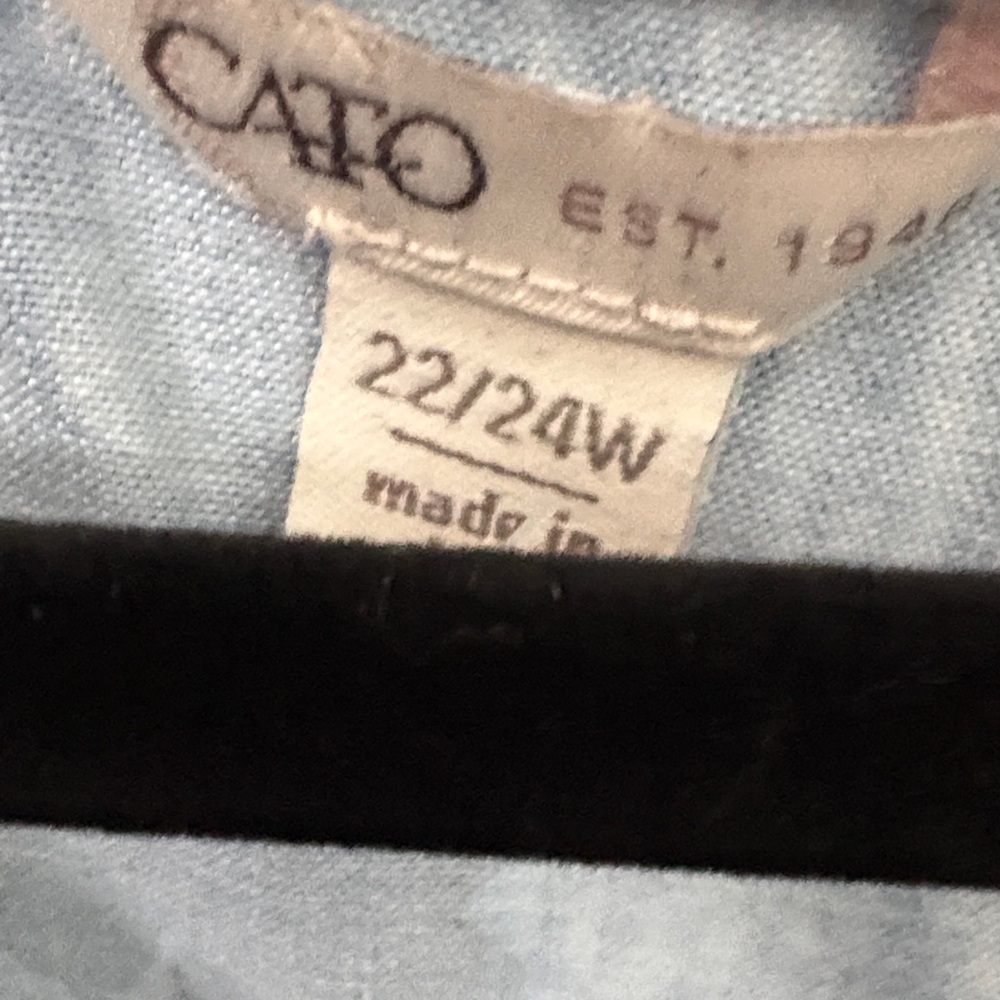 Cato Blue Floral Blouse with Tassel Accents - Picture 4 of 6